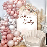 Lofaris Floral Boho Hello Baby Double Sided Arch Backdrop